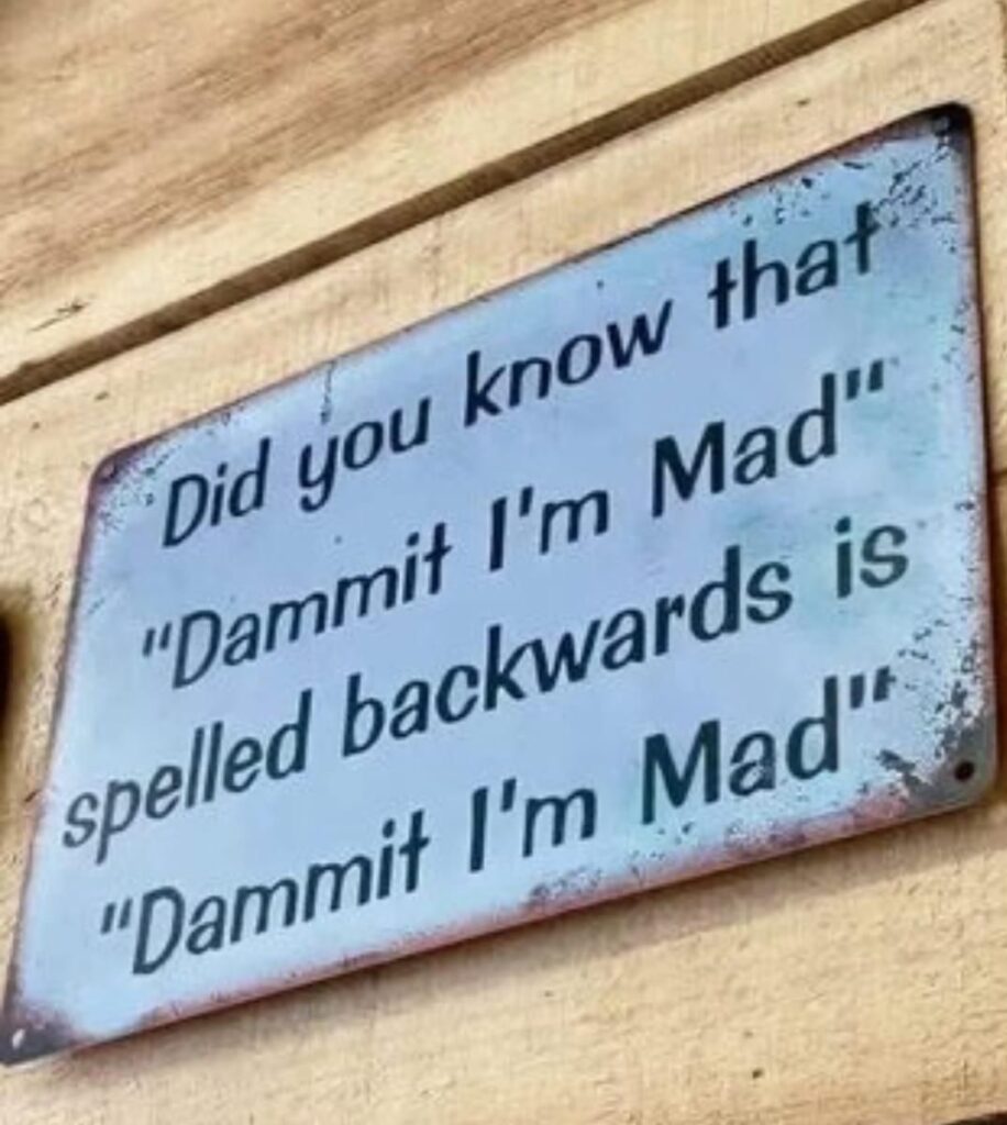 回文が書かれた看板