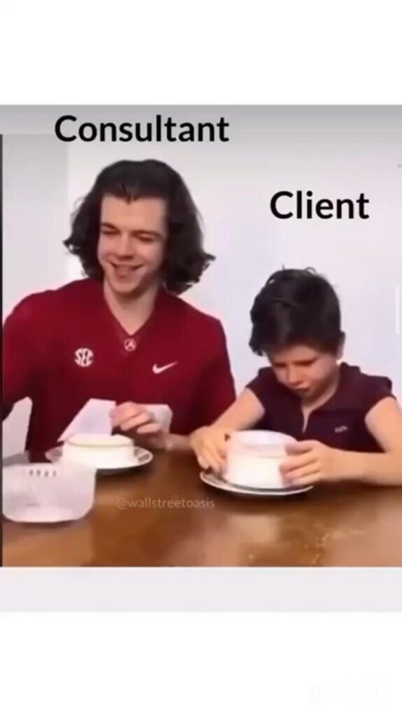 余裕のコンサルと必死なクライアント